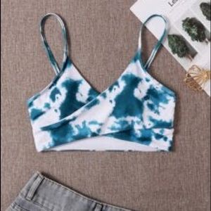 SHEIN Tye-Dye Bikini Top